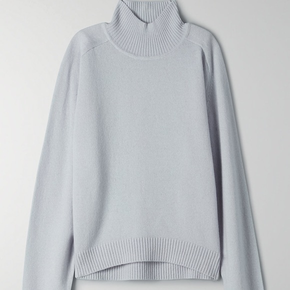 Aritzia Babaton Perry Wool Turtleneck Light Blue - Picture 5 of 10